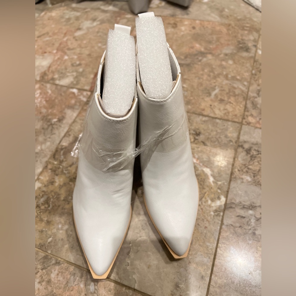 Womens White Ankle Boots